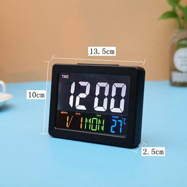 Digital Home Large Big Jumbo LED Wall Desk Clock With Calendar Temperature Clock