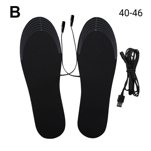 USB Electric Heated Shoe Insoles Feet Heater Foot Winter Warmer Pads Warm Socks