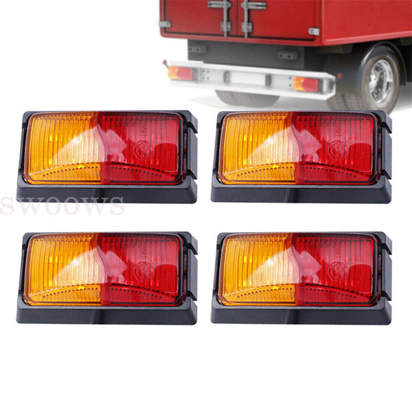 Red Amber LED Clearance Lights Side Marker Lamp Trailer Truck Caravan Multi Volt