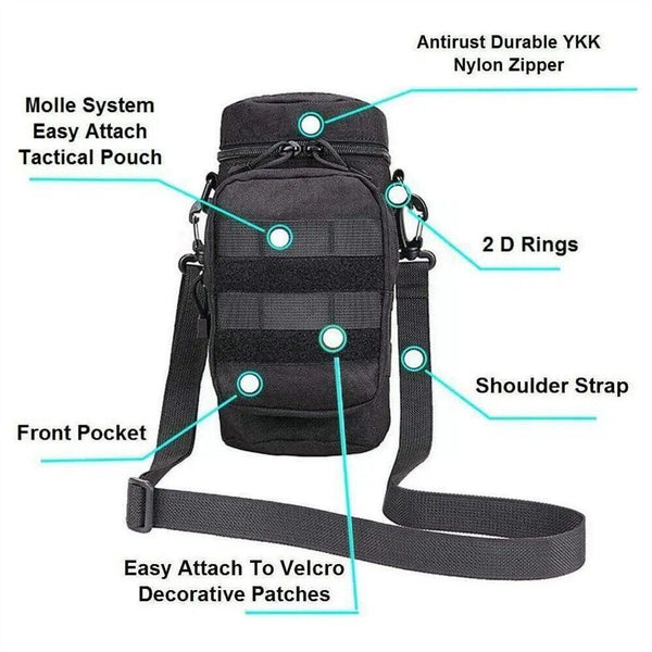 Outdoor Water Bottle Amry Molle Holder Pouch Tactical Bag Drink Military-Kettle