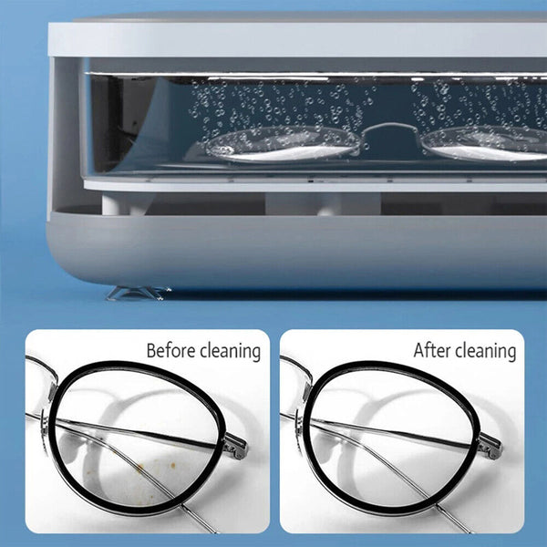 Stainless Steel Ultrasonic Cleaner Sonic Wave Tank Glasses Jewelry Bath Cleaner