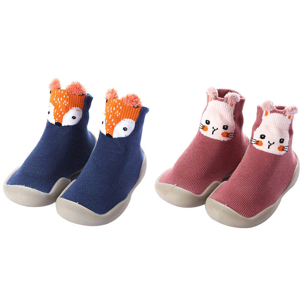 Kids Baby Girl Boys Toddler Anti-slip Soft Slippers Socks Cotton  Slippers Shoes