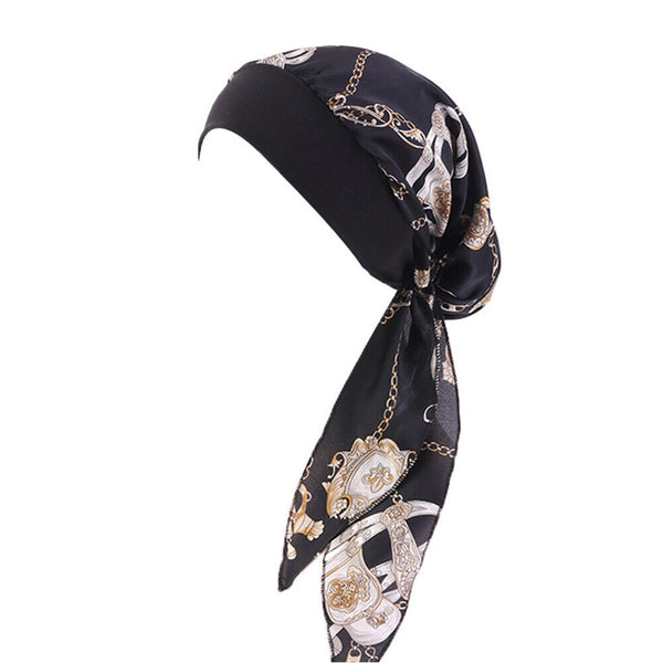 Women's Floral Chemo Cap Cancer Hat Muslim Hair Scarf Turban Hijab Head Wrap NEW