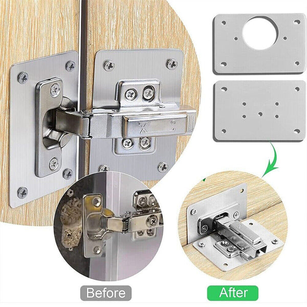 Kitchen Cupboard Door /Hinge Repair Kit Hinge Repair Plate Cabinet Mount-Tool AU