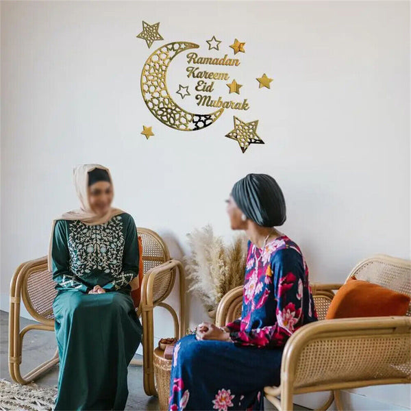 Eid Mubarak Wall Stickers Ramadan Decoration For Home Islamic Muslim Party Deco