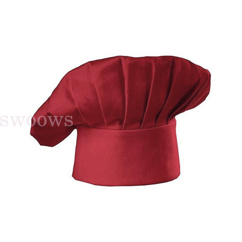 1/4pc Chefs Hat Baker Professional Elastic Adjustable Cook Cap For Adult Unisex