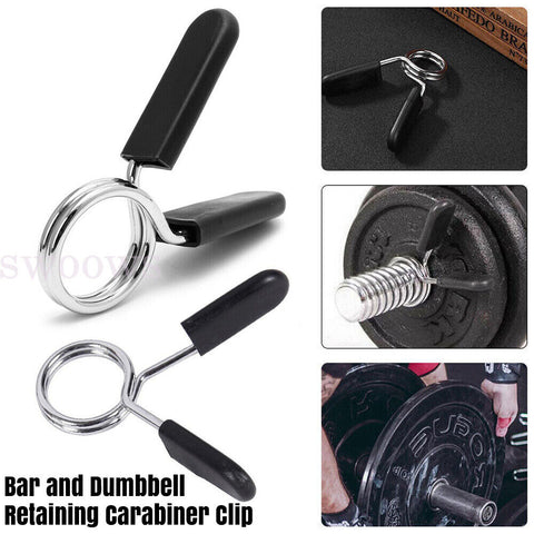 4/8 Barbell Clips Dumbell Bar Clamp Spring Collar Clips Gym Weight Dumbbell Lock