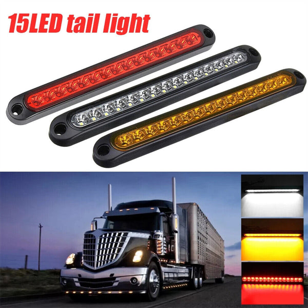 6x15LED Tail Lights Brake Indicator Reverse Slim Strip RV Trailer Light UTE STOP