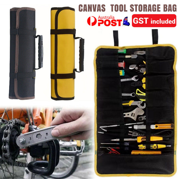 Roller Tool Storage Bag Fold Spanner Case Canvas Wrench Roll Multifunctional AU