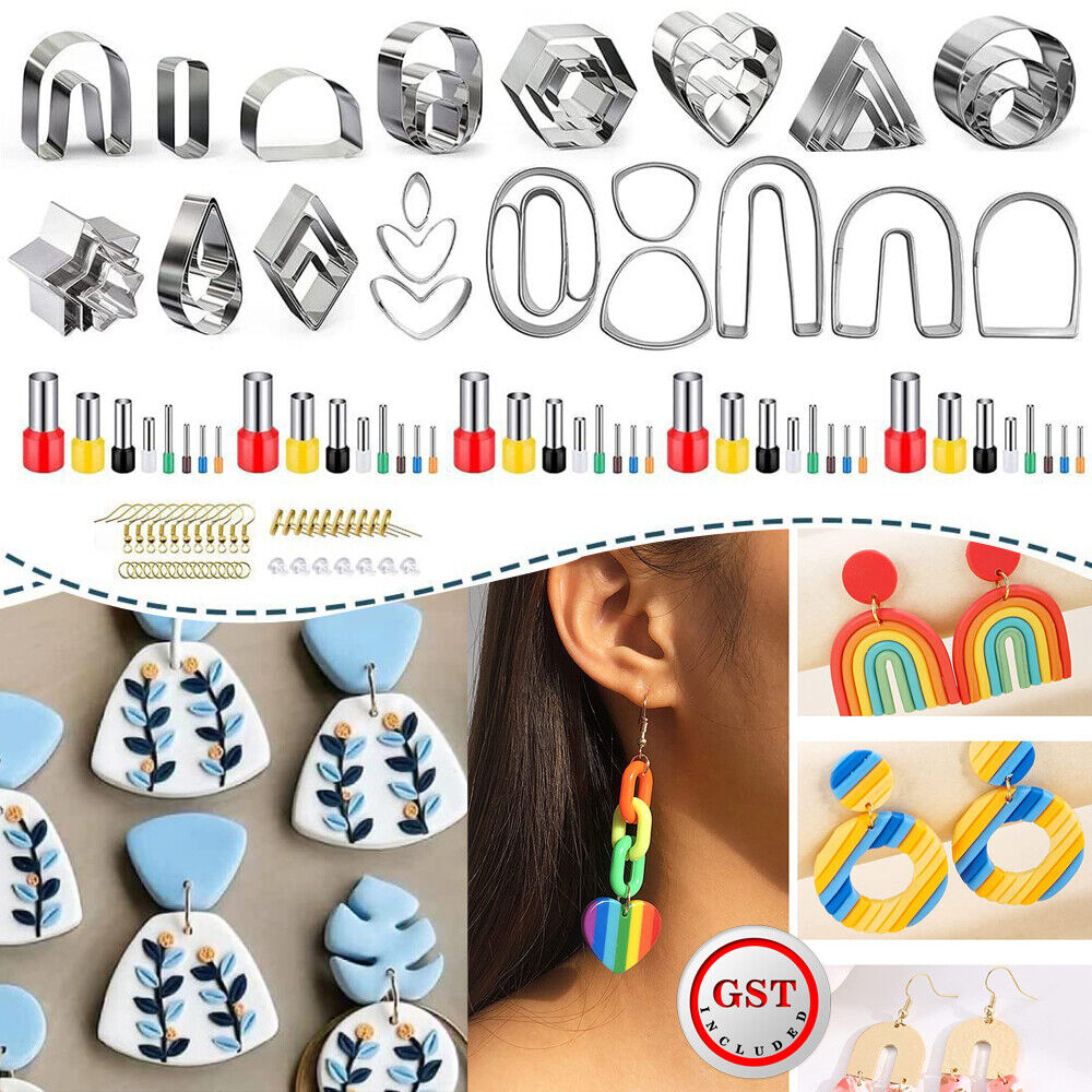 126PCS Polymer Clay Cutters Set for Earring Making DIY Craft Fashion Girls Gifts