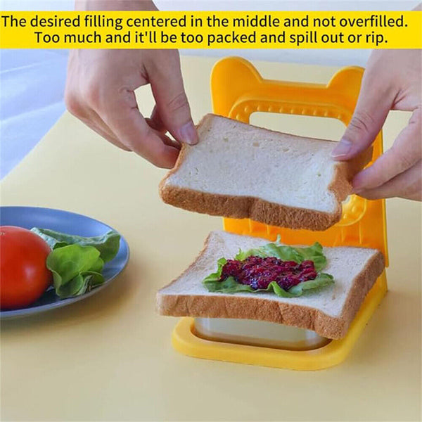 Square Round Sandwich Cutter And Sealer Set For Kids Lunch Sandwiches Decruster