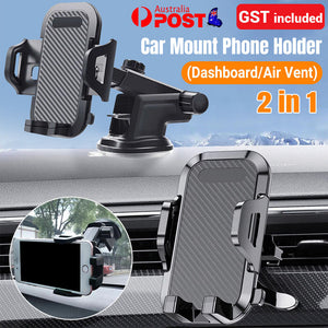 Phone Windscreen Holder for Car Phone Mount Holder Auto-Clamping Air Vent Car AU