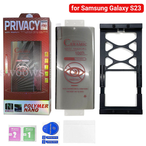 Ceramic Privacy Matte Glass Screen Protector For Samsung Galaxy S23 S22 Ultra