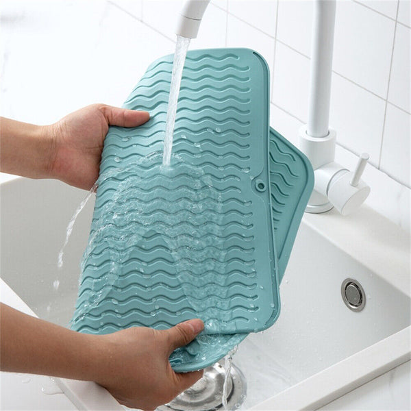 Silicone Sink Drying Mat Heat Resistant Kitchen Rectangle Non Slip Board Pad AU