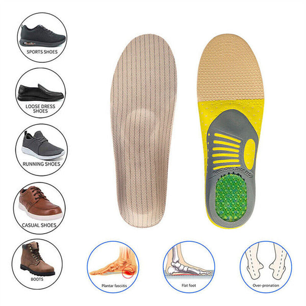 Orthotic Shoe Insoles Arch Support Pain Relief Orthopedic Inner Sole Men/Women