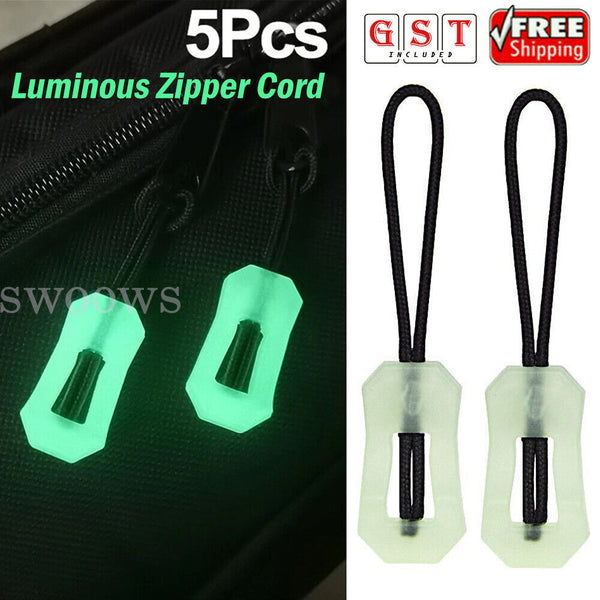 5/10pcs Outdoor Camping Hiking Backpack Anti-lost Luminous Zipper Pull