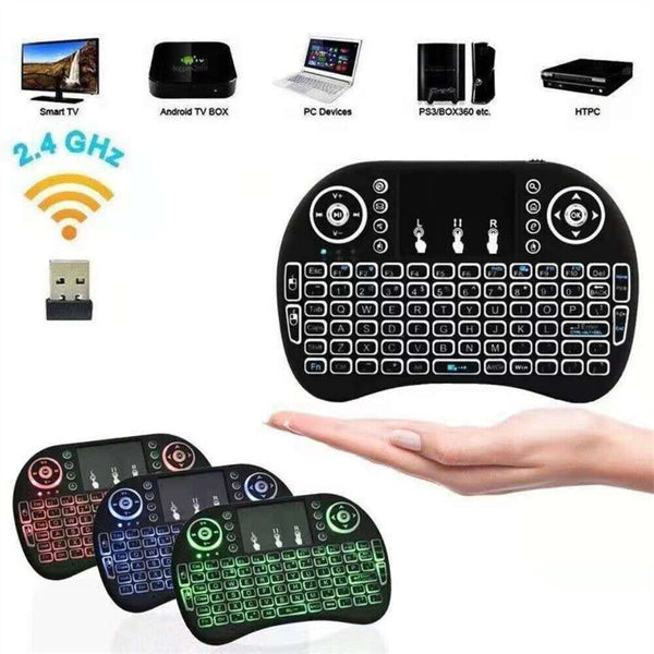 Mini Wireless Remote Keyboard for Smart TV Android Box i8 2.4GHz with Touchpad