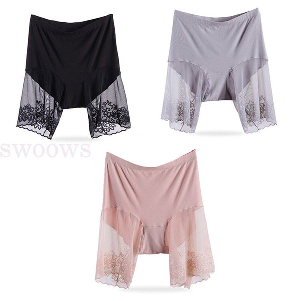 Women Under Skirt Safety Invisible Slip Shorts Underwear Slim Panty Women AU