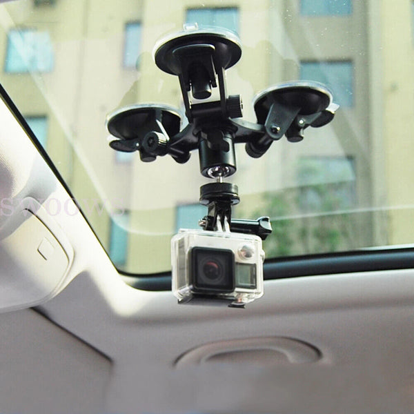 Triple Suction Cup Car Mount Holder Suit For GoPro Hero 8/7/6/5/4 Action Camera