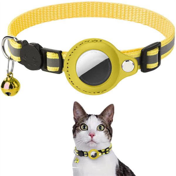 1/2x Cat Dog Collar GPS Anti-lost Tracking Pet Collar Case For Air Tag Apple