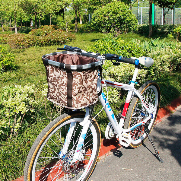 Pet Bicycle Bike Bag Front Dog Cat Travel Carrier Frame Basket Bike Seat Riding