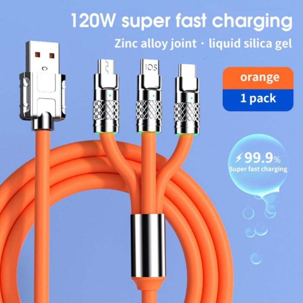 Universal 3 in 1 Multi USB Charger Charging Cable Lead for Most Mobile Phones AU