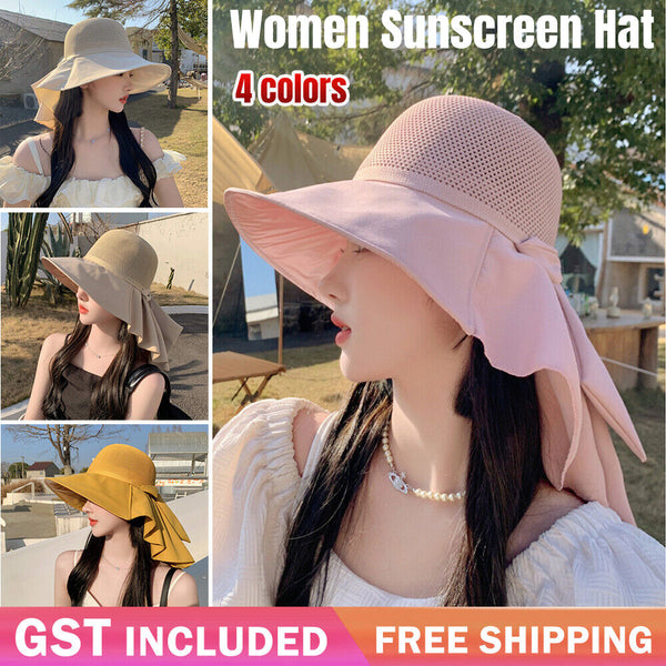 Women Sunscreen Hat Outdoor Sun Hat Wide Brim Fisherman Hat Beach UV Protection