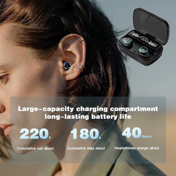 TWS Bluetooth 5.1 Wireless Earbuds Waterproof LED Display Earphones 2023 NEW AU