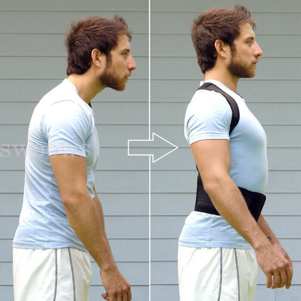 Posture Corrector Clavicle Shoulder Brace Lower Back Support Magnetic Men Women