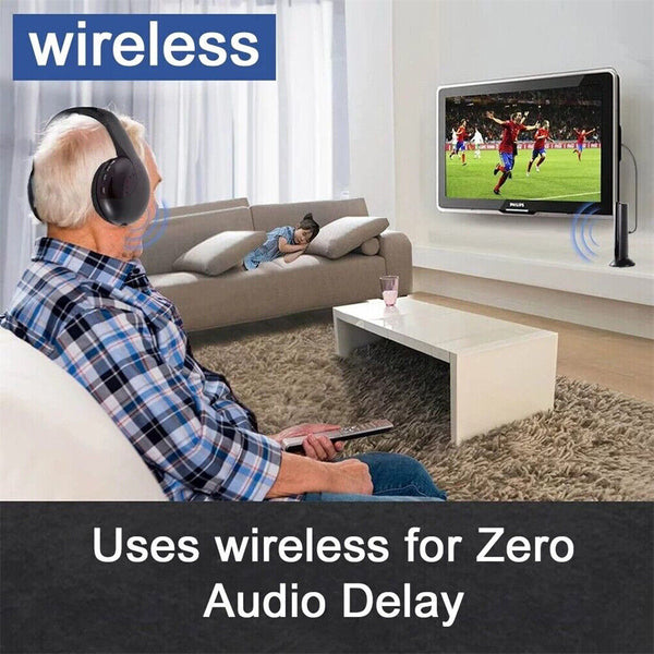 Wireless TV Headphones 5 In 1 Home Headset For TV Watching TV Ear Microphone AU