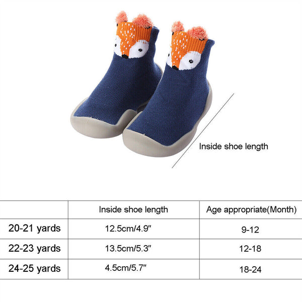 Kids Baby Girl Boys Toddler Anti-slip Soft Slippers Socks Cotton  Slippers Shoes