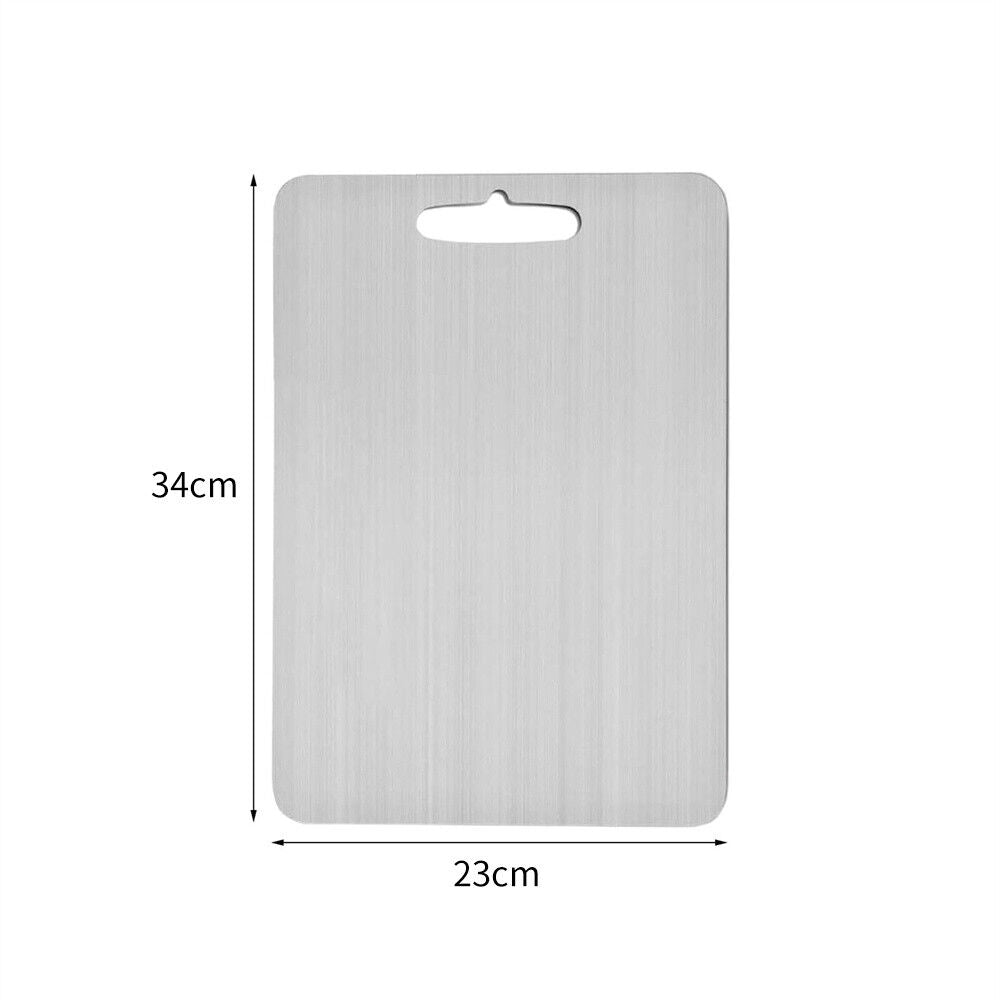 Stainless Steel Cutting Board Double-Sided Chopping Boards for Kitchen Camping