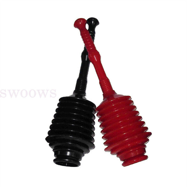 Toilet Plunger Bathroom Drain Clean Powerful High Pressure Thrust Plunge Cleaner