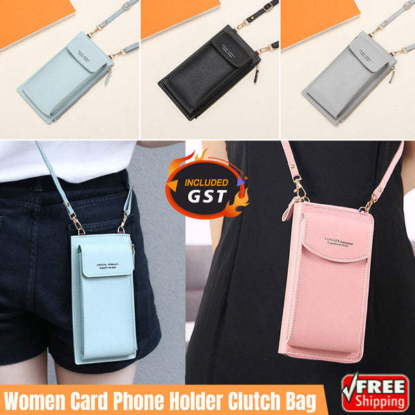 Women Clutch Bag Purse Leather Wallet Ladies Handbag Card Phone Holder Case Coin