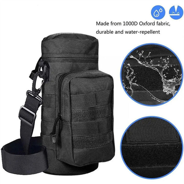 Outdoor Water Bottle Amry Molle Holder Pouch Tactical Bag Drink Military-Kettle