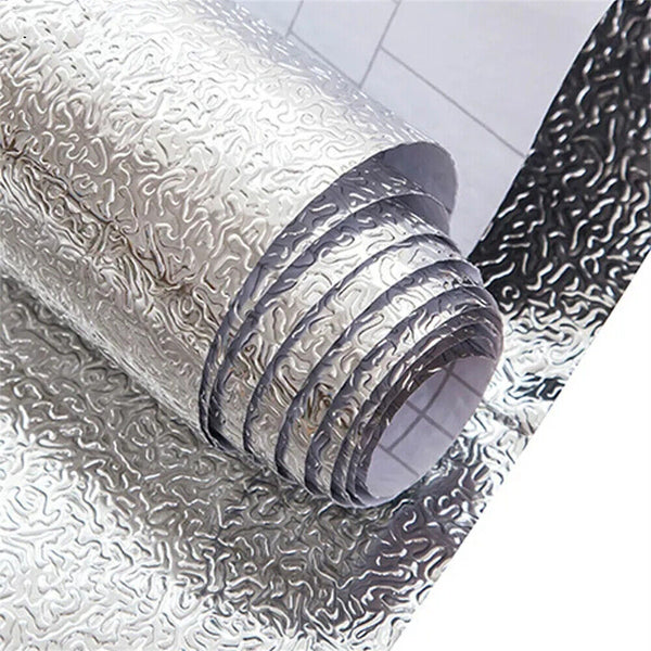 Aluminum Foil Sticker Self Adhesive Oil-proof Waterproof Kitchen Cabinet Wall