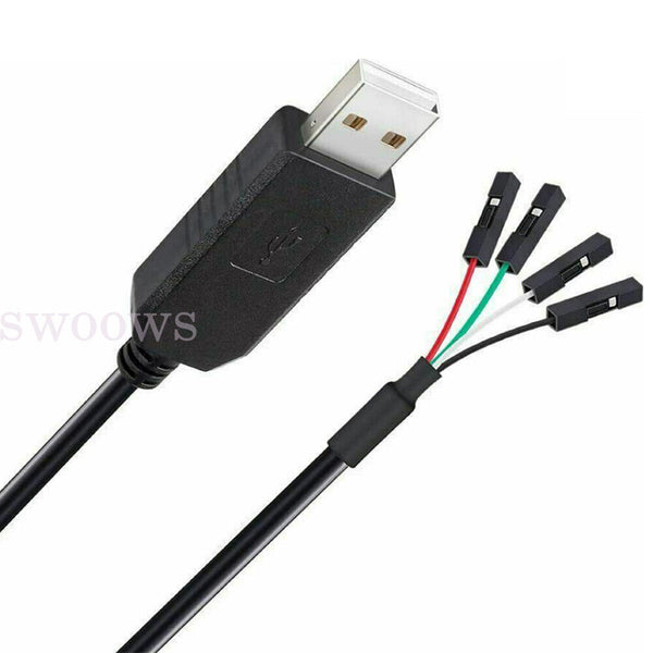 USB to COM Cable Wire Adapter ModuleB To RS232 TTL PL2303HX Auto Converter