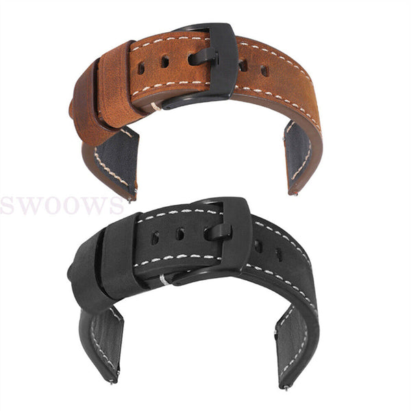 41/45mm Bracelet Stitching Leather Band Watch Strap For Samsung Galaxy Watch 3