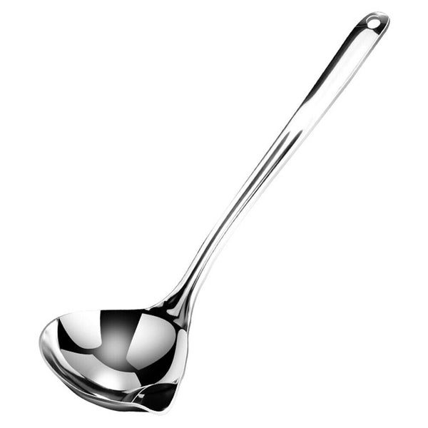 Stainless Steel Soup Fat Oil Separator Ladle Long Kitchen Utensil Cooking Spoon