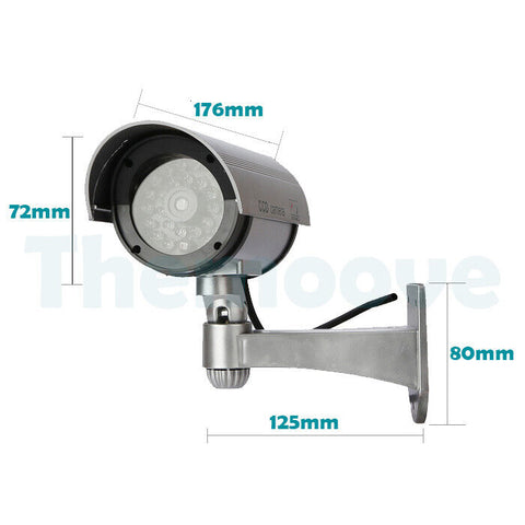 Solar Power Dummy Fake Security CCTV Camera LED Light Outdoor Surveillance NEW