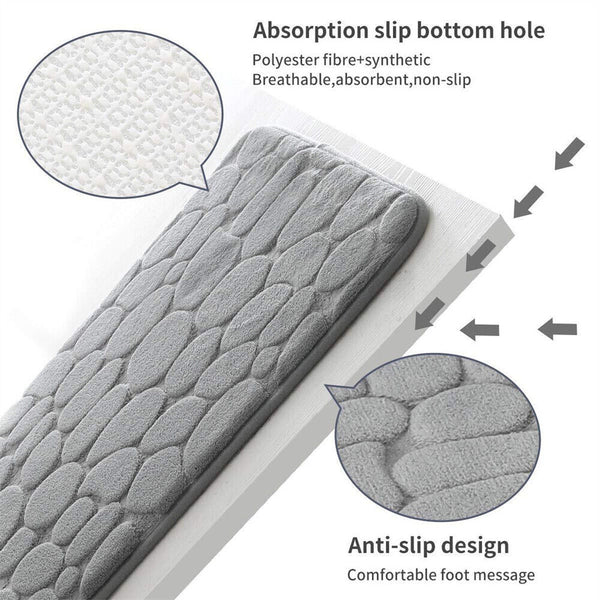 Non-slip Bathroom Carpet Super Absorbent Memory Foam Shower Bath Mat Door Mat