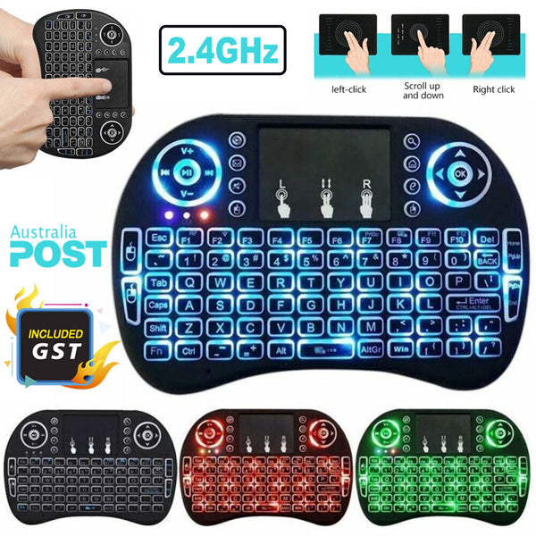 Mini Wireless Remote Keyboard for Smart TV Android Box i8 2.4GHz with Touchpad