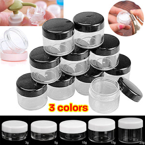 100pcs Sample Bottle Cosmetic Makeup Jar Face Cream Pot Lip Balm Containers NEW