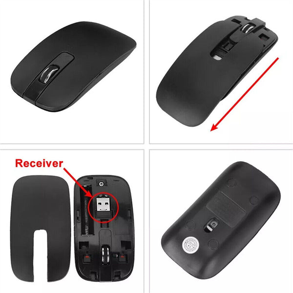 Wireless Keyboard and Mouse Combo Bundles Ergonomic for PC Laptop Home Office