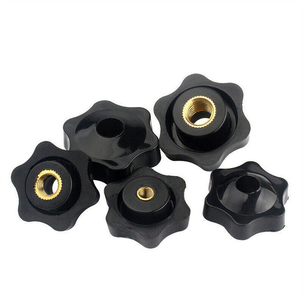 M4 M6 M8 M10 Female Brass Thread Through Hole Clamping Nuts Knob Handle 10PCS