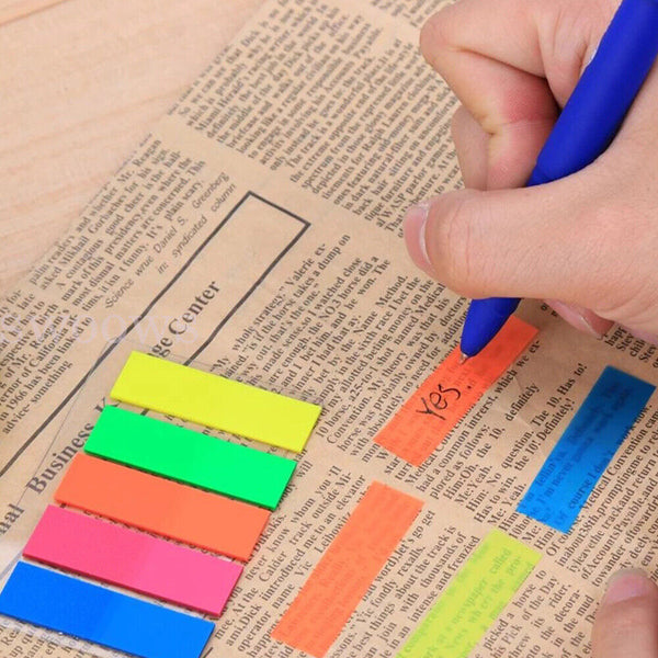 up 1000x Sticky Notes Bookmaker Page Maker Tabs Index Stickers Memo Pad Coloured