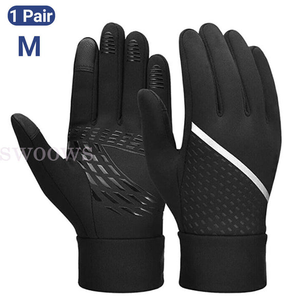 Bike Cycling Gloves Touch Screen Warm Waterproof Unisex Kids Adult Winter Sport