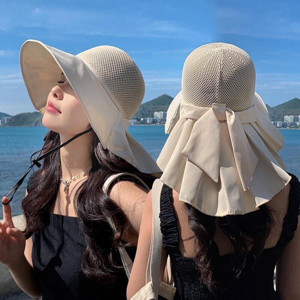 Women Sunscreen Hat Outdoor Sun Hat Wide Brim Fisherman Hat Beach UV Protection