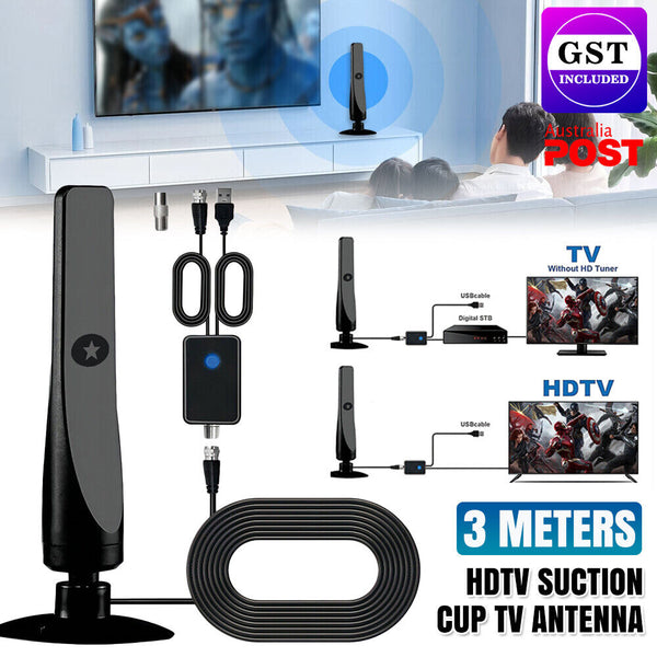 Rewave Antena, Rewave Antenna, TV Antenna, Suction Cup TV Antenna Plug Play New