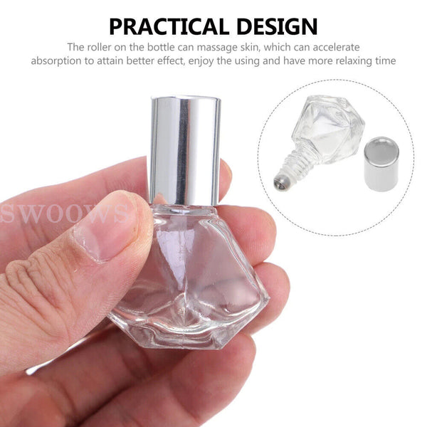 5/10X 8ML Perfume Container Glass Essential Oil Roller Bottle Mini Aromatherapy